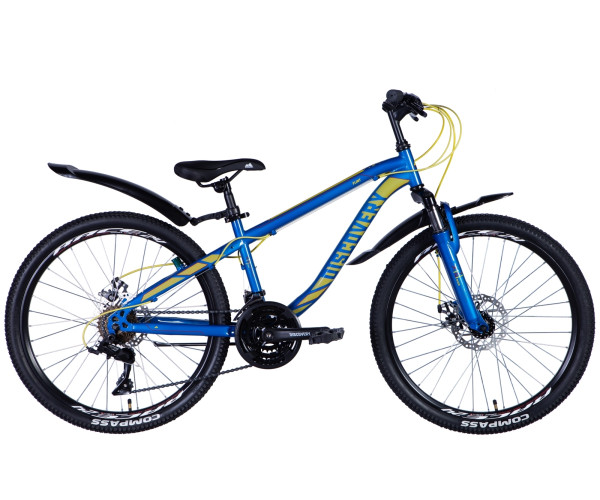 Велосипед Discovery FLINT 24" Хардтейл 2024 з крилом Pl без багажника DD