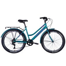 Велосипед Discovery PRESTIGE WOMAN 26" Жорстка 2024 з крилом St з багажником задн St Vbr тріскачка
